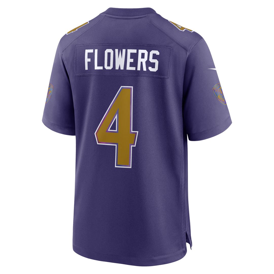 Zay Flowers Baltimore Ravens Nike Game Jersey - White