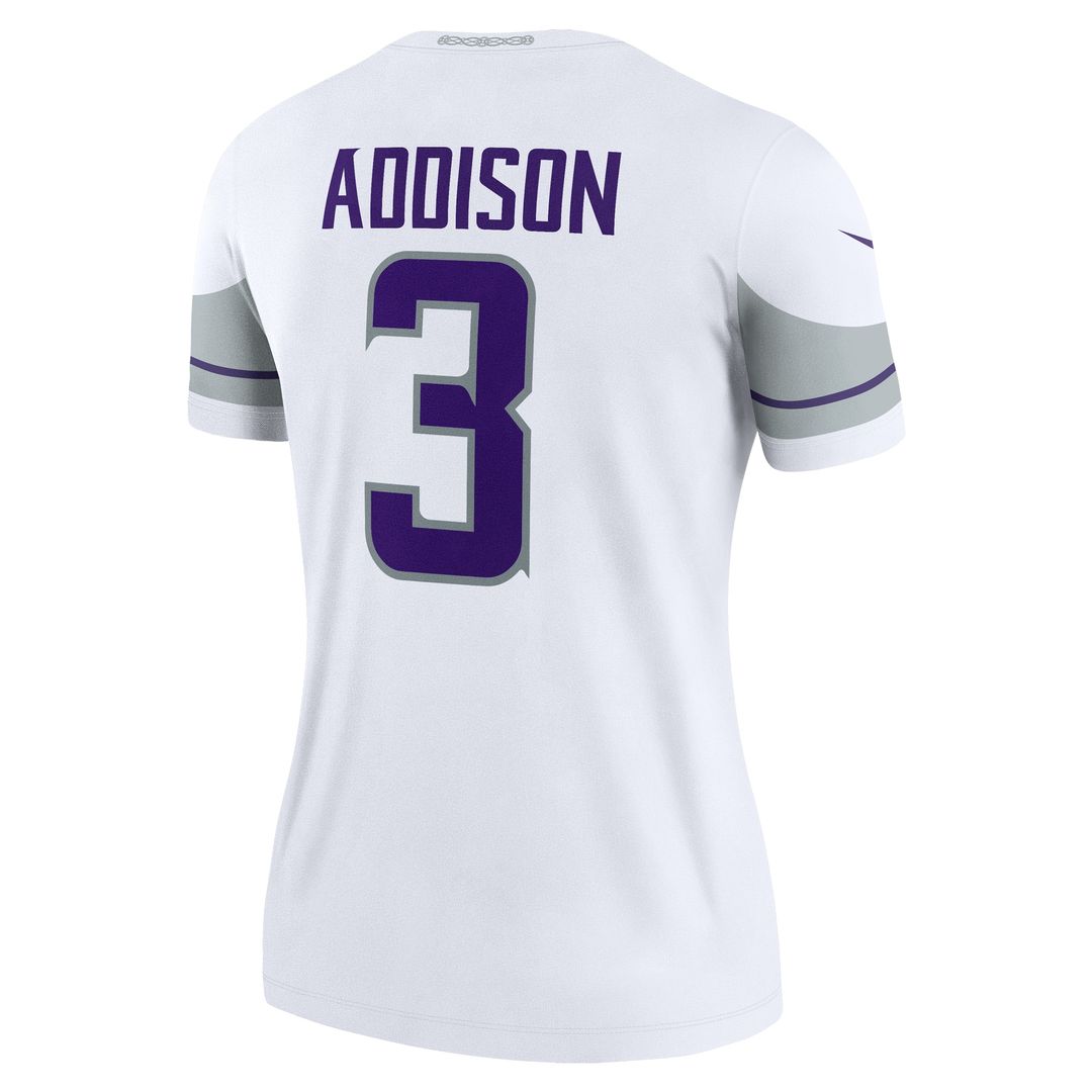 Jordan Addison Minnesota Vikings Nike Women's Alternate Legend Player Performance Top - White