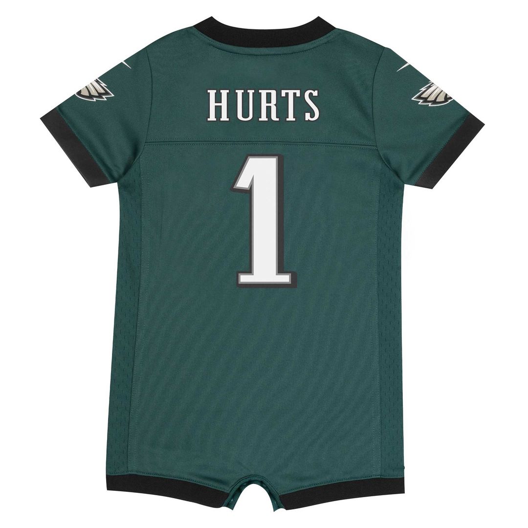 Jalen Hurts Philadelphia Eagles Nike Newborn & Infant Game Romper Jersey - Midnight Green