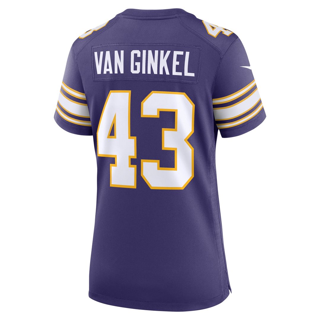 Andrew Van Ginkel Minnesota Vikings Nike Women's Alternate Game Jersey - Purple