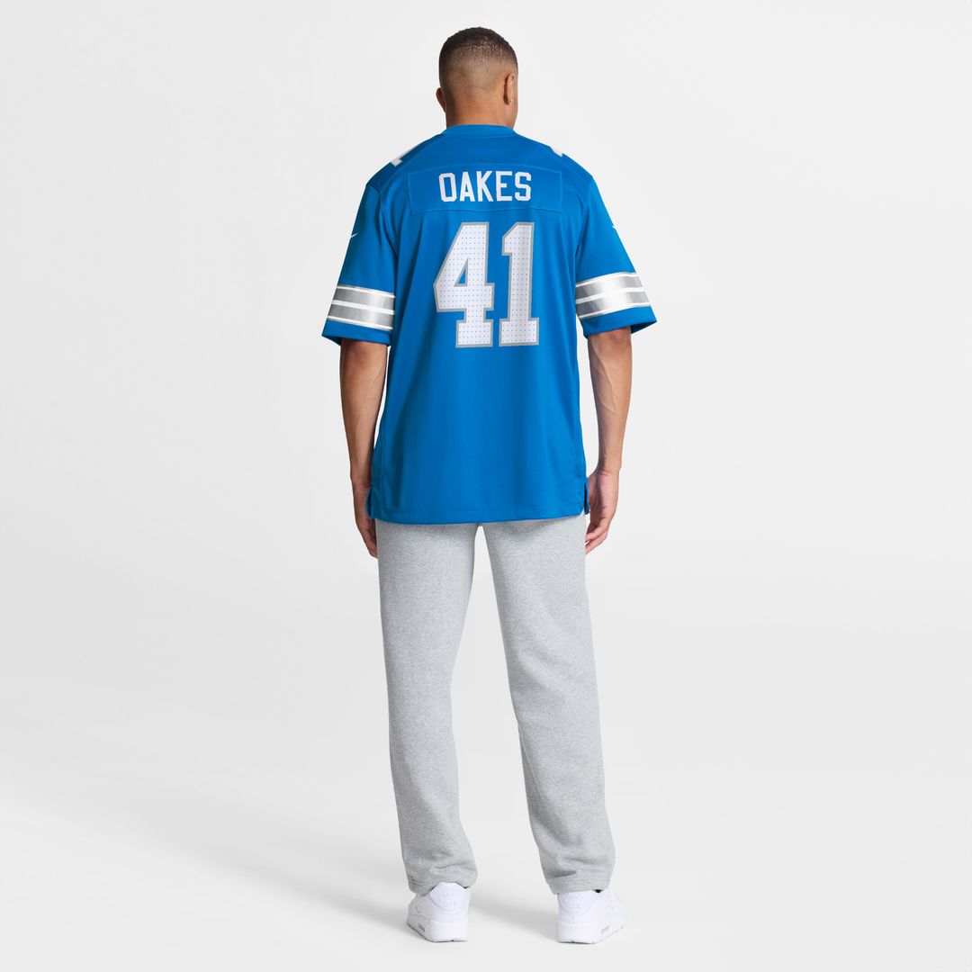 Gunnar Oakes Detroit Lions Nike Team Game Jersey - Blue