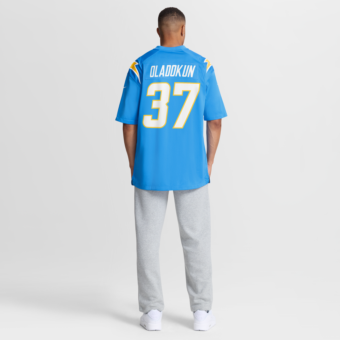 Jordan Oladokun Los Angeles Chargers Nike Team Game Jersey - Powder Blue