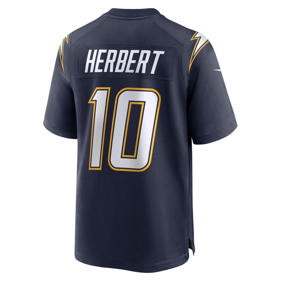 Justin Herbert Los Angeles Chargers Nike Alternate Charger Power Game Player Jersey - Gold