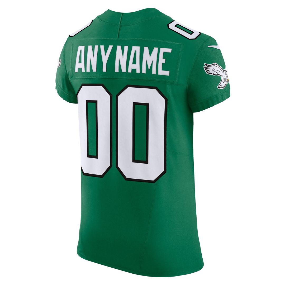 Philadelphia Eagles Nike Alternate Vapor F.U.S.E. Elite Custom Jersey - Black
