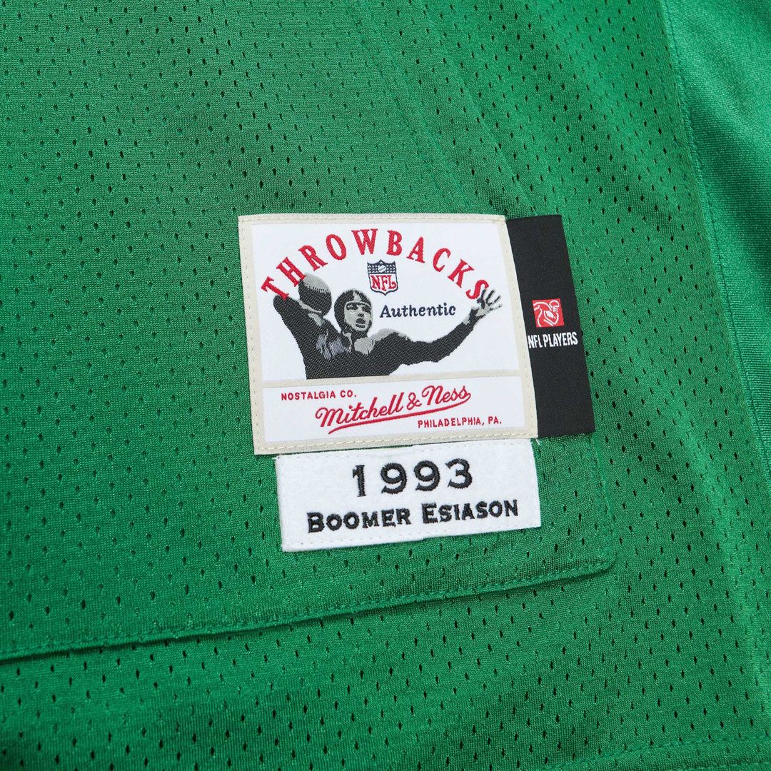 Boomer Esiason New York Jets Mitchell & Ness 1993 Authentic Throwback Retired Player Pocket Jersey - Kelly Green