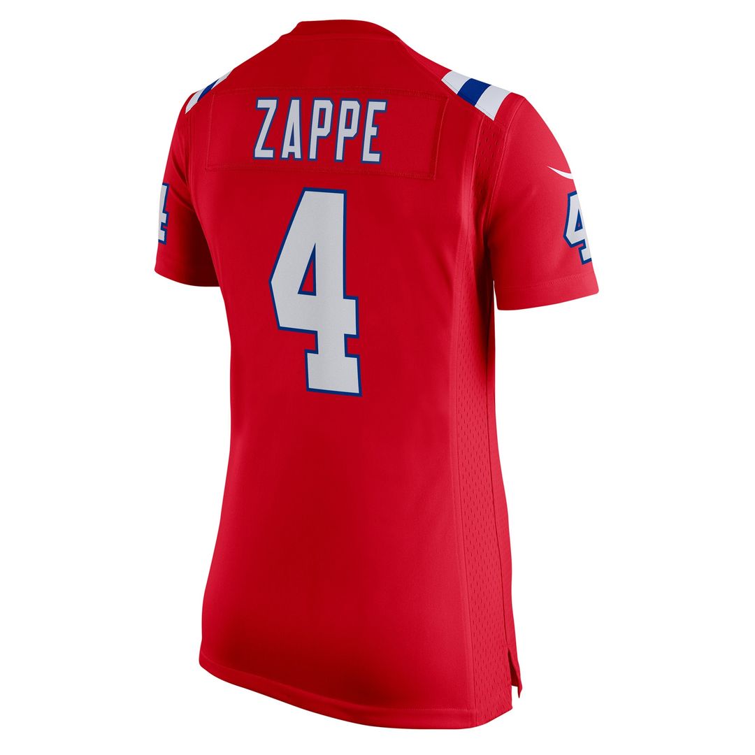Bailey Zappe New England Patriots Nike Women's Team Game Jersey - Red
