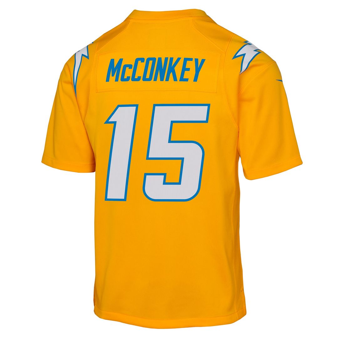 Ladd McConkey Los Angeles Chargers Nike Youth Alternate Charger Power Game Player Jersey - Gold