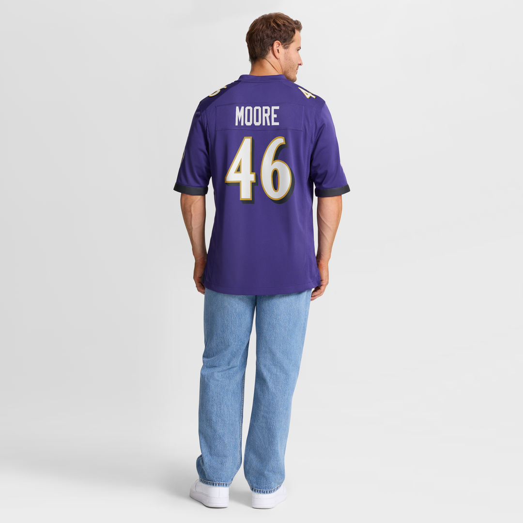 Nick Moore Baltimore Ravens Nike Game Jersey - Purple