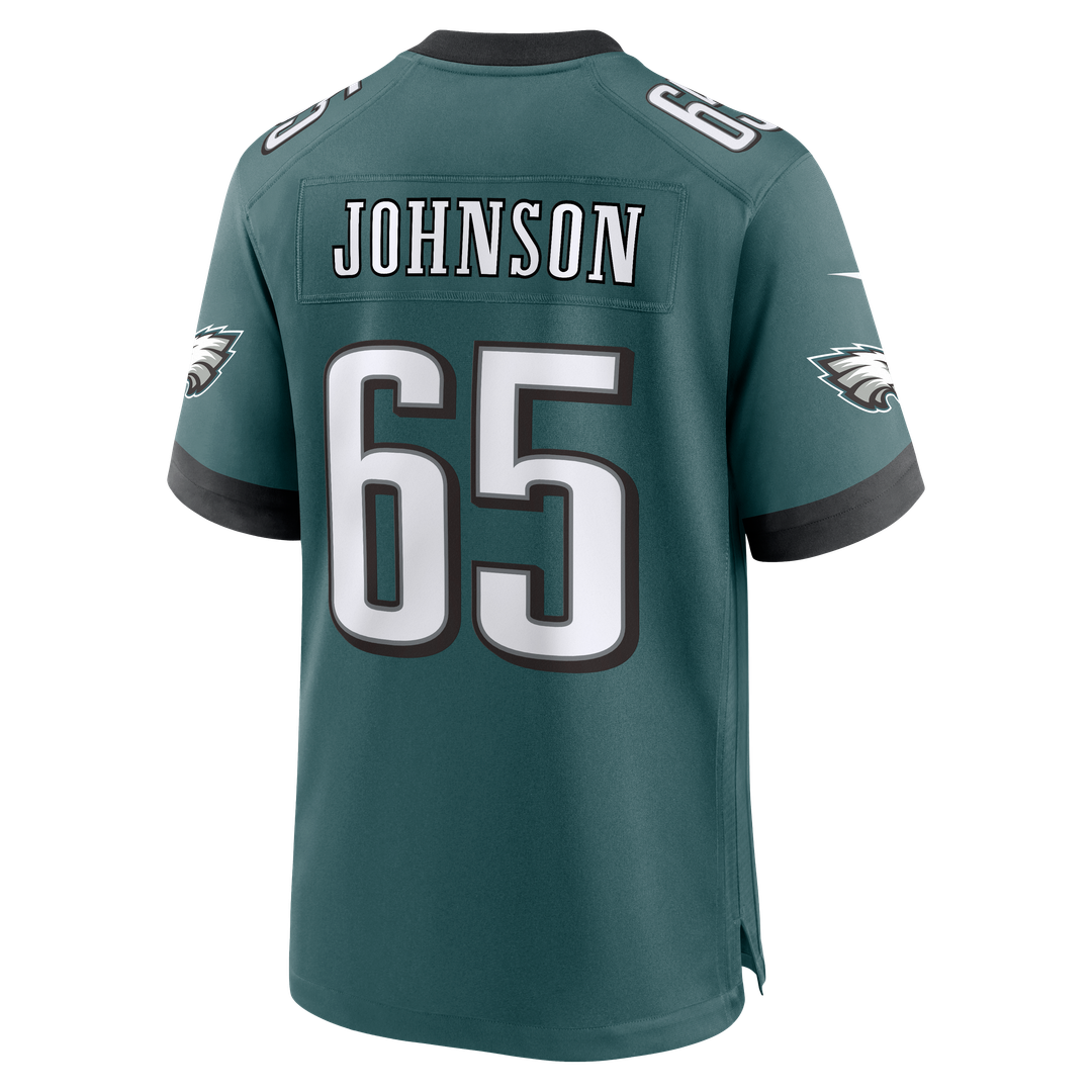 Lane Johnson Philadelphia Eagles Nike Team Game Jersey - Midnight Green