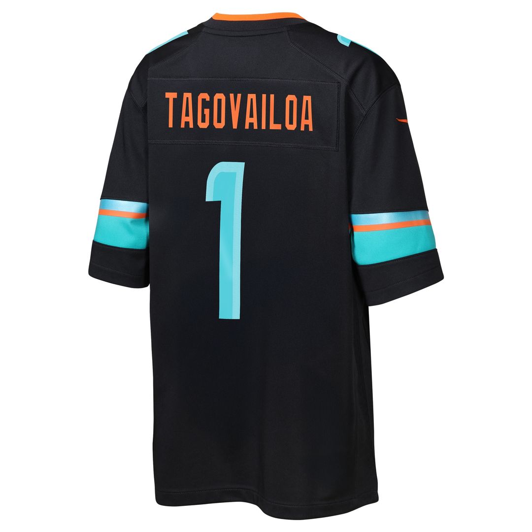 Tua Tagovailoa Miami Dolphins Nike Youth 2025 Rivalries Collection Game Jersey - Pitch Blue