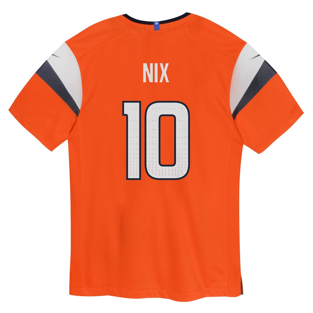 Bo Nix Denver Broncos Nike Toddler Game Jersey - Orange