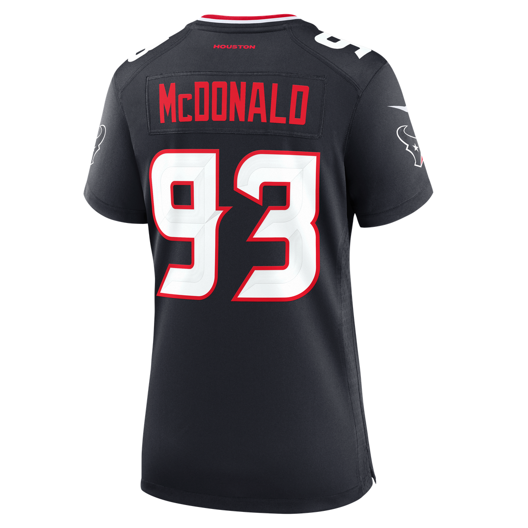 Kayden McDonald Houston Texans Nike Women's Team Game Jersey - Navy