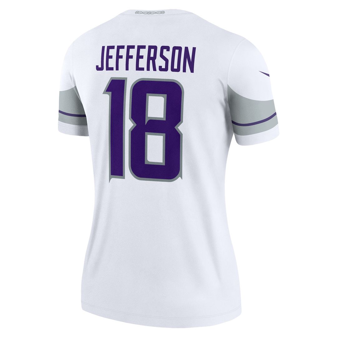 Justin Jefferson Minnesota Vikings Nike Women's Alternate Legend Player Performance Top - Purple
