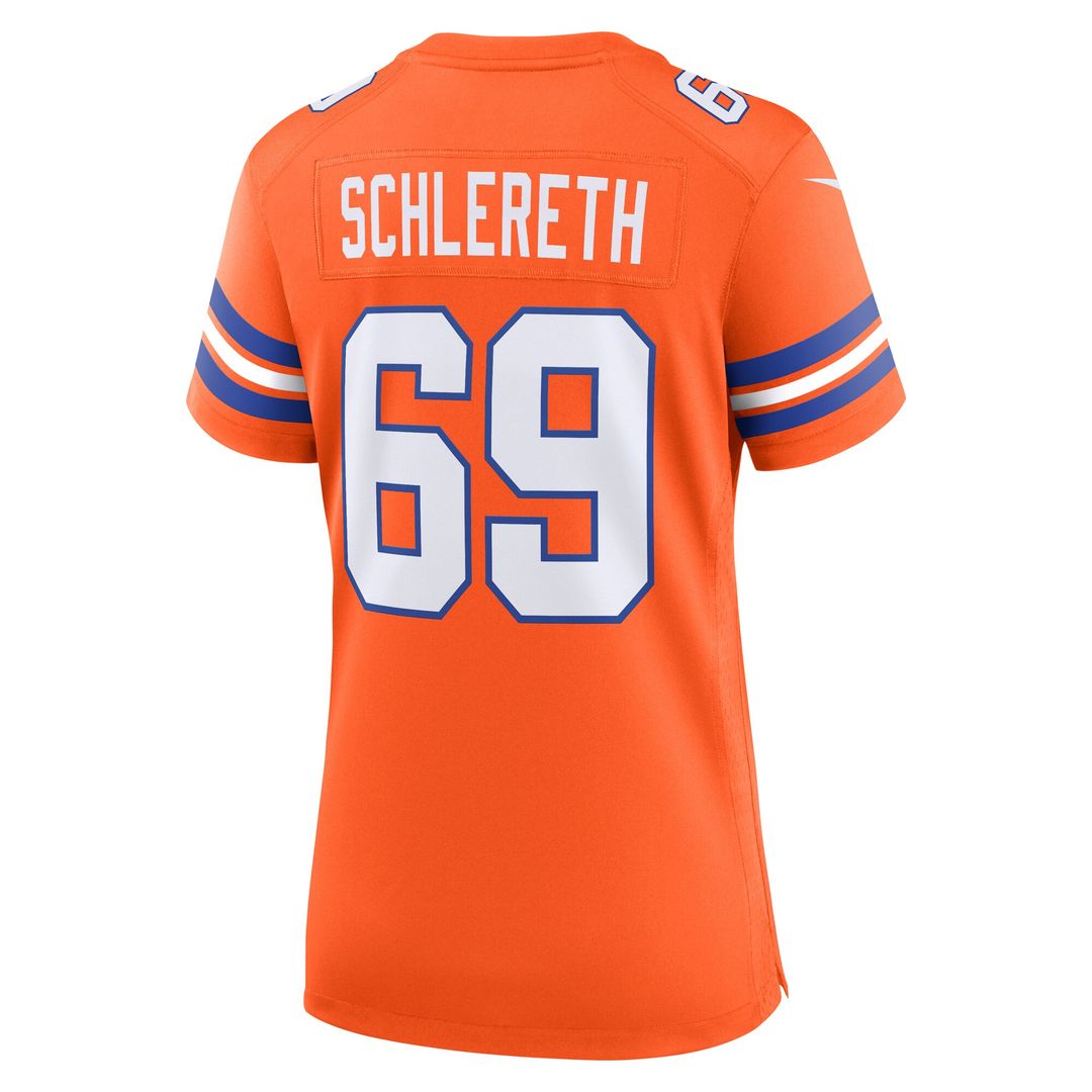 Mark Schlereth Denver Broncos Nike Women's Mile High Collection 1977 Throwback Retired Player Game Jersey - Orange