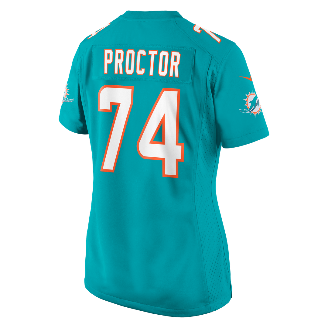 Kadyn Proctor Miami Dolphins Nike Women's Team Game Jersey - Aqua