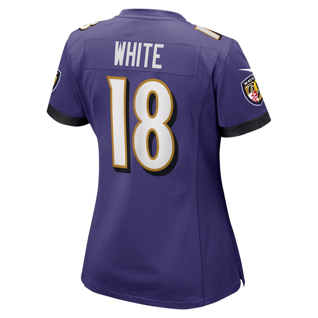 DeAndrew White Baltimore Ravens Nike Women's Game Jersey - Purple