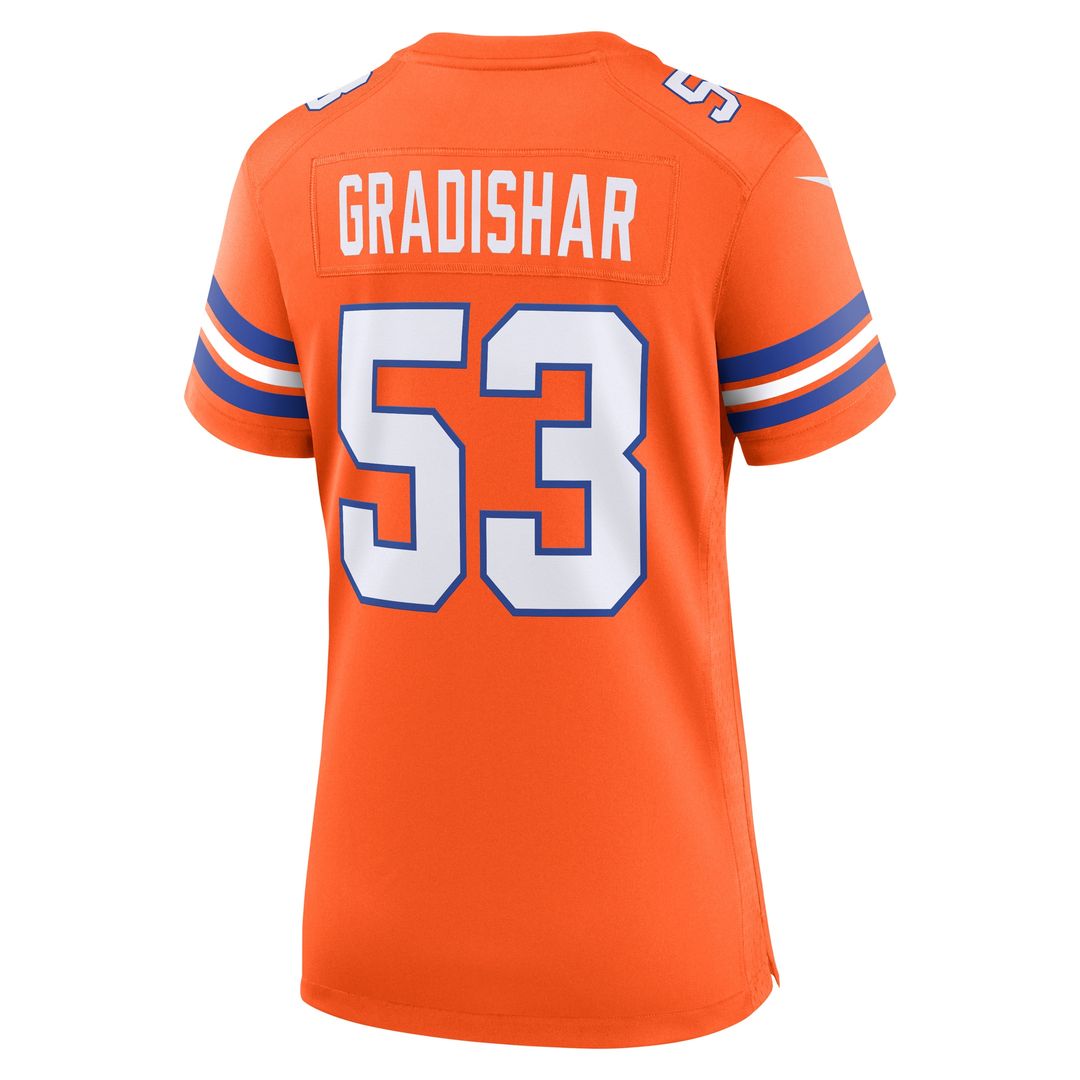 Randy Gradishar Denver Broncos Nike Women's Mile High Collection 1977 Throwback Retired Player Game Jersey - Orange