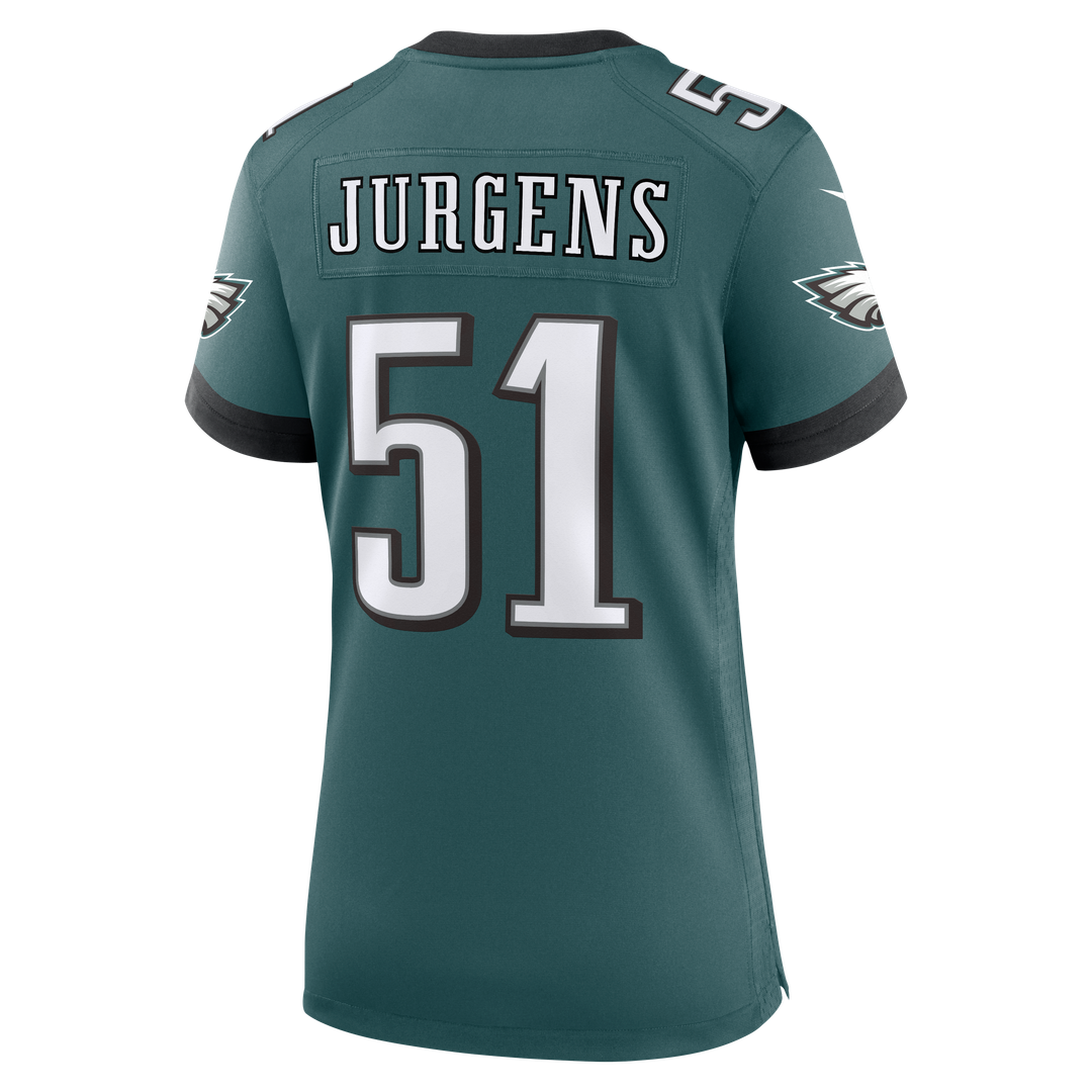 Cam Jurgens Philadelphia Eagles Nike Women's Team Game Jersey - Midnight Green