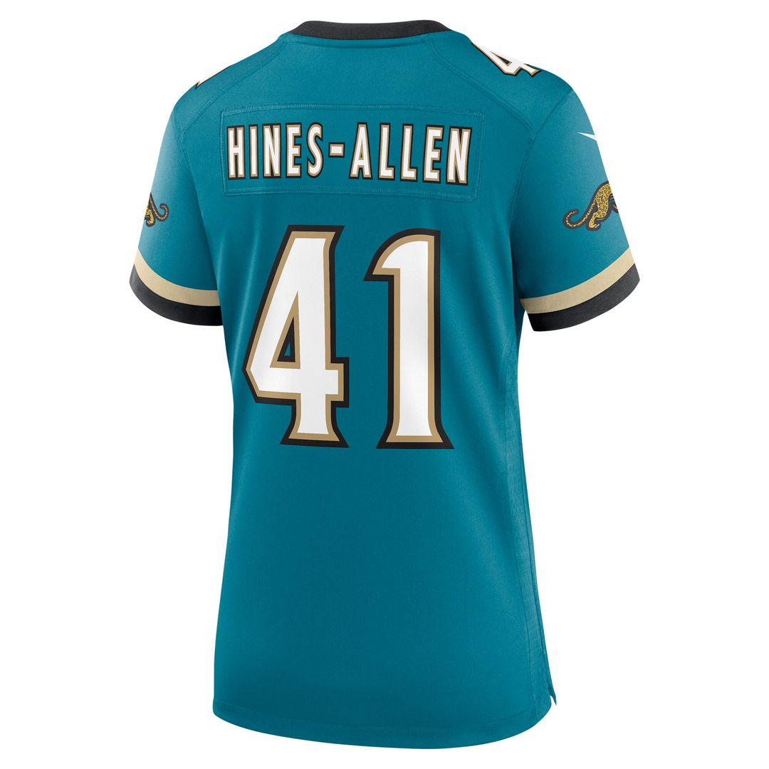 Josh Hines-Allen Jacksonville Jaguars Nike Women's Prowler Throwback Game Jersey - Teal