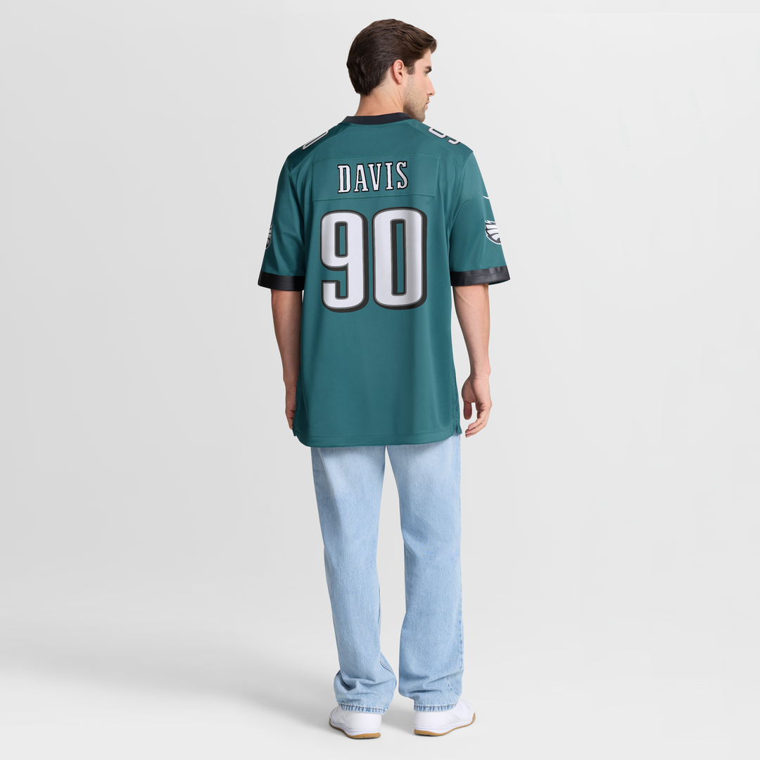 Jordan Davis Philadelphia Eagles Nike Team Game Jersey - Midnight Green
