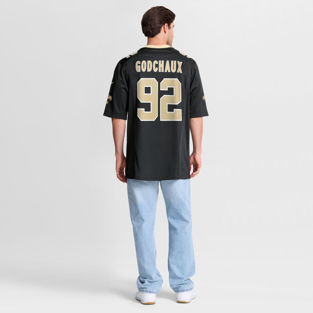 Davon Godchaux New Orleans Saints Nike Team Game Jersey - Black