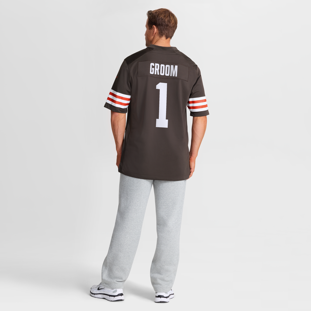 Number 1 Groom Cleveland Browns Nike Game Jersey - Brown
