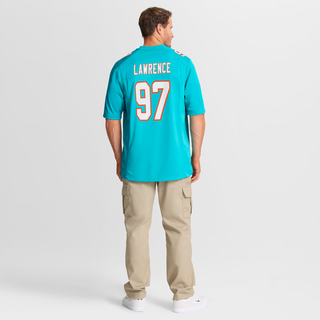 Rashard Lawrence Miami Dolphins Nike Team Game Jersey - Aqua