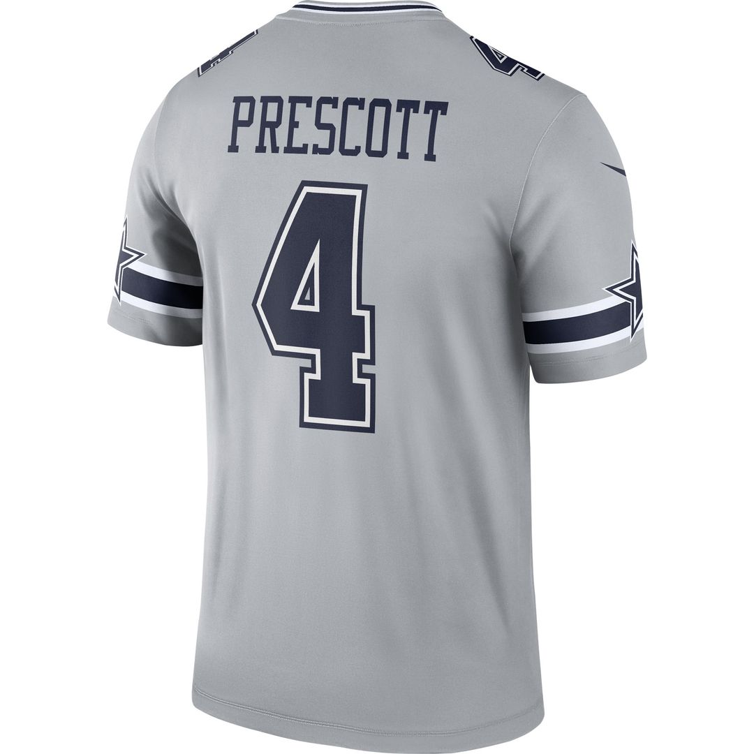 Dak Prescott Dallas Cowboys Nike Inverted Legend Player Performance Top - Gray