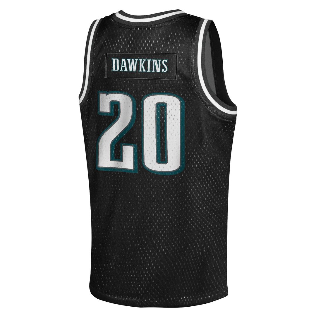 Brian Dawkins Philadelphia Eagles Mitchell & Ness Youth Retired Player NFL Basketball Fashion Jersey - Black