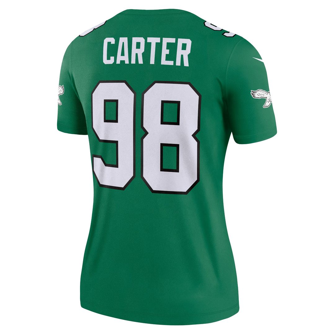 Jalen Carter Philadelphia Eagles Nike Women's Alternate Legend Player Performance Top - Kelly Green
