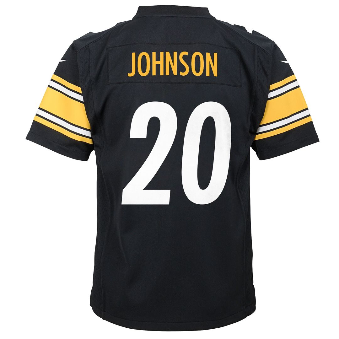 Kaleb Johnson Pittsburgh Steelers Nike Youth Team Game Jersey - Black
