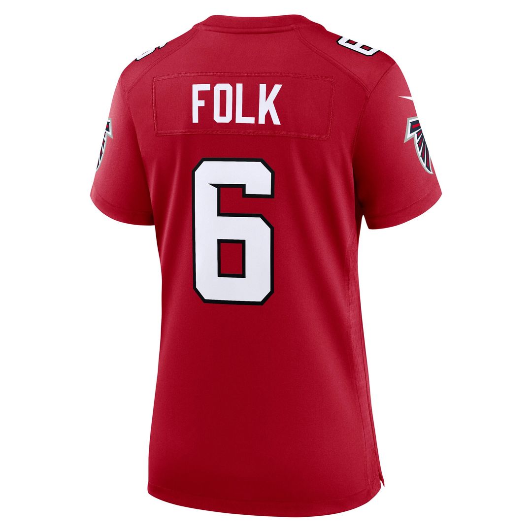 Nick Folk Atlanta Falcons Nike Women's Team Game Jersey - Red