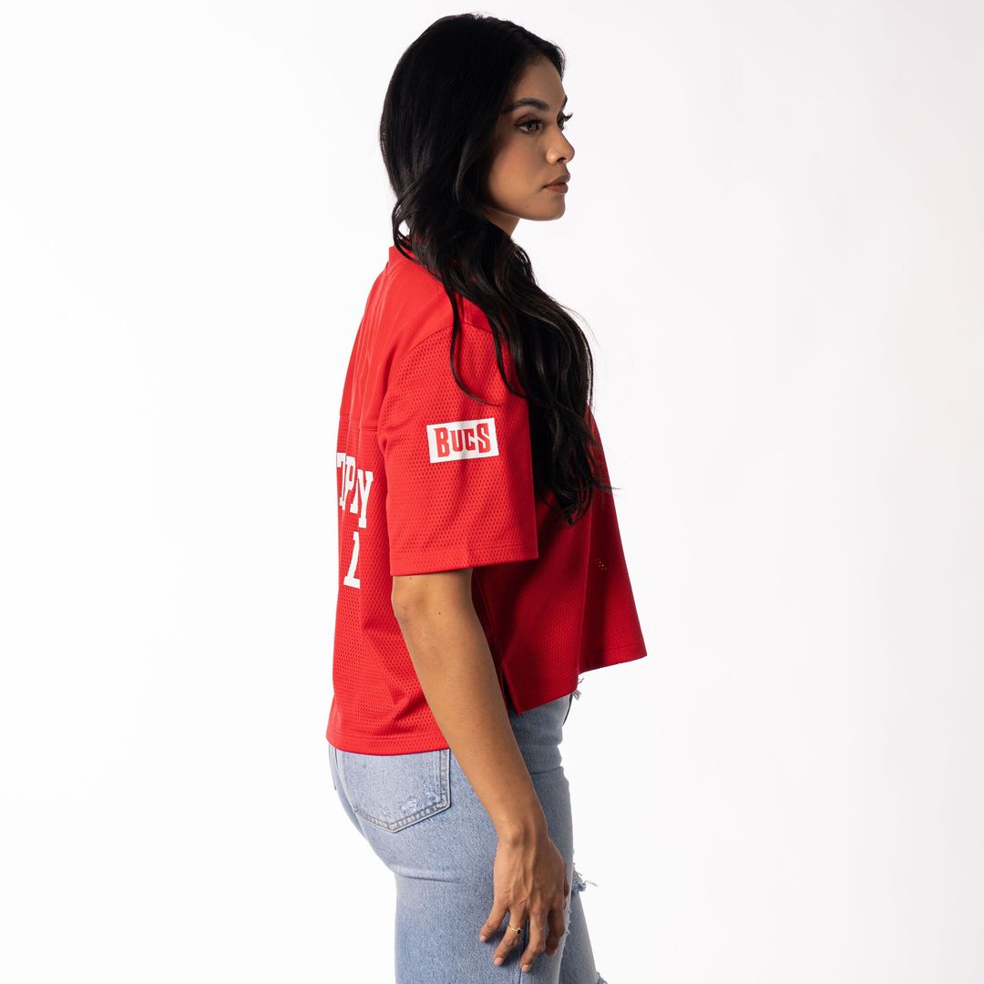 Tampa Bay Buccaneers The Wild Collective Women's Alternate V-Neck Fashion Jersey T-Shirt - Red