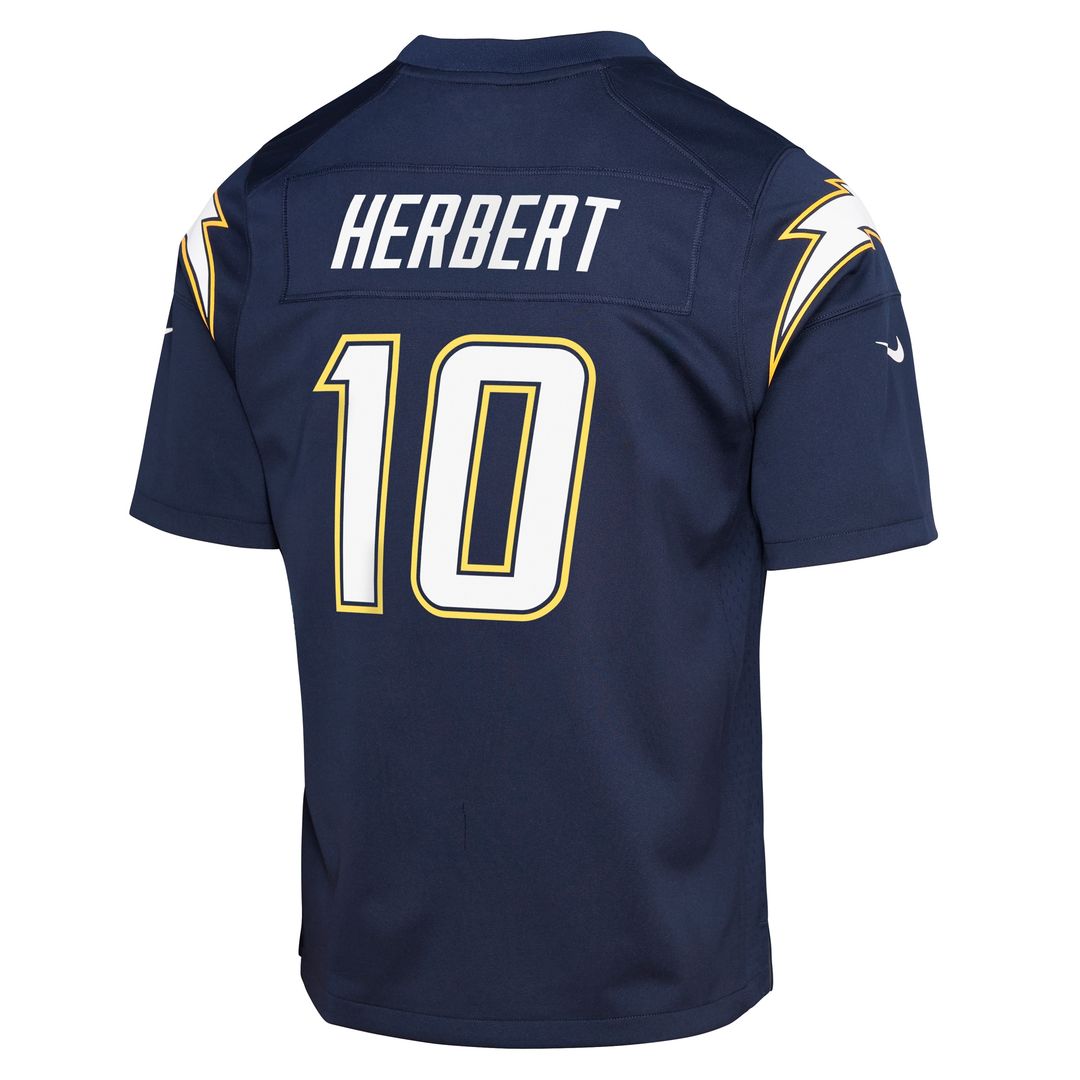 Justin Herbert Los Angeles Chargers Nike Youth Alternate Charger Power Game Player Jersey - Gold