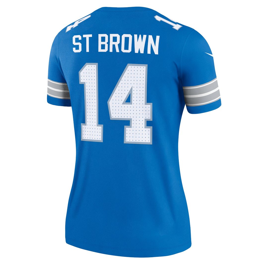 Amon-Ra St. Brown Detroit Lions Nike Women's Legend Player Performance Top - Blue