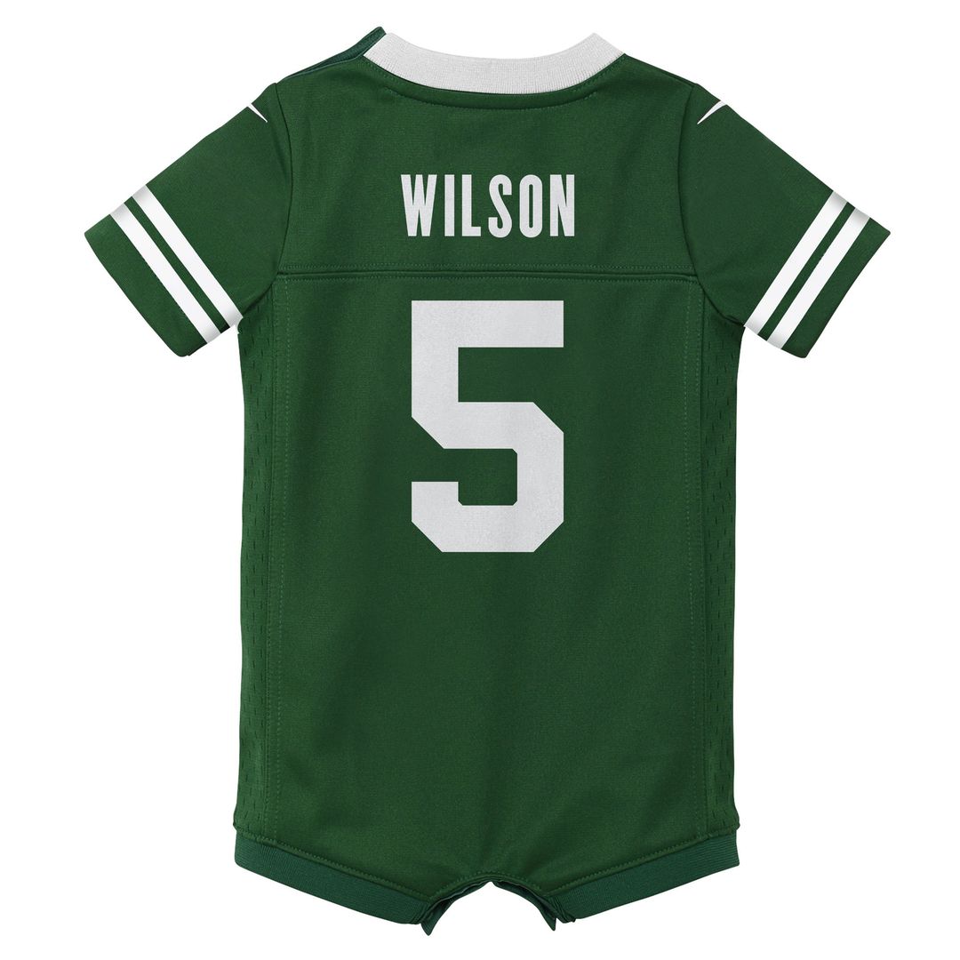 Garrett Wilson New York Jets Nike Newborn & Infant Game Romper Jersey - Legacy Green