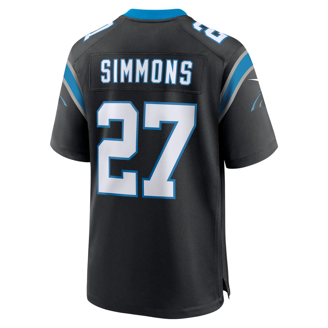 Isaiah Simmons Carolina Panthers Nike Team Game Jersey - Black
