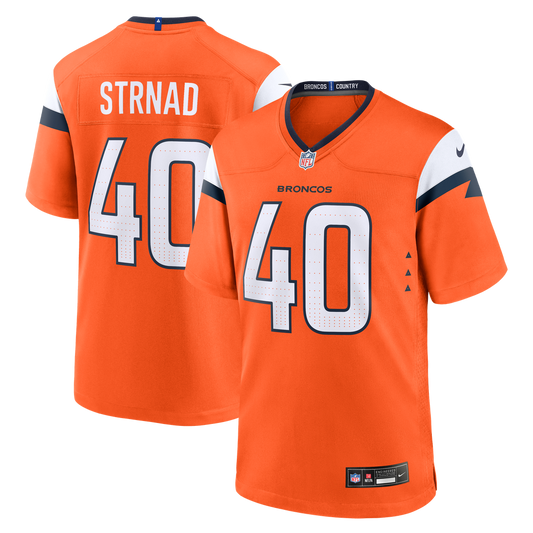 Justin Strnad Denver Broncos Nike Team Game Jersey -  Orange