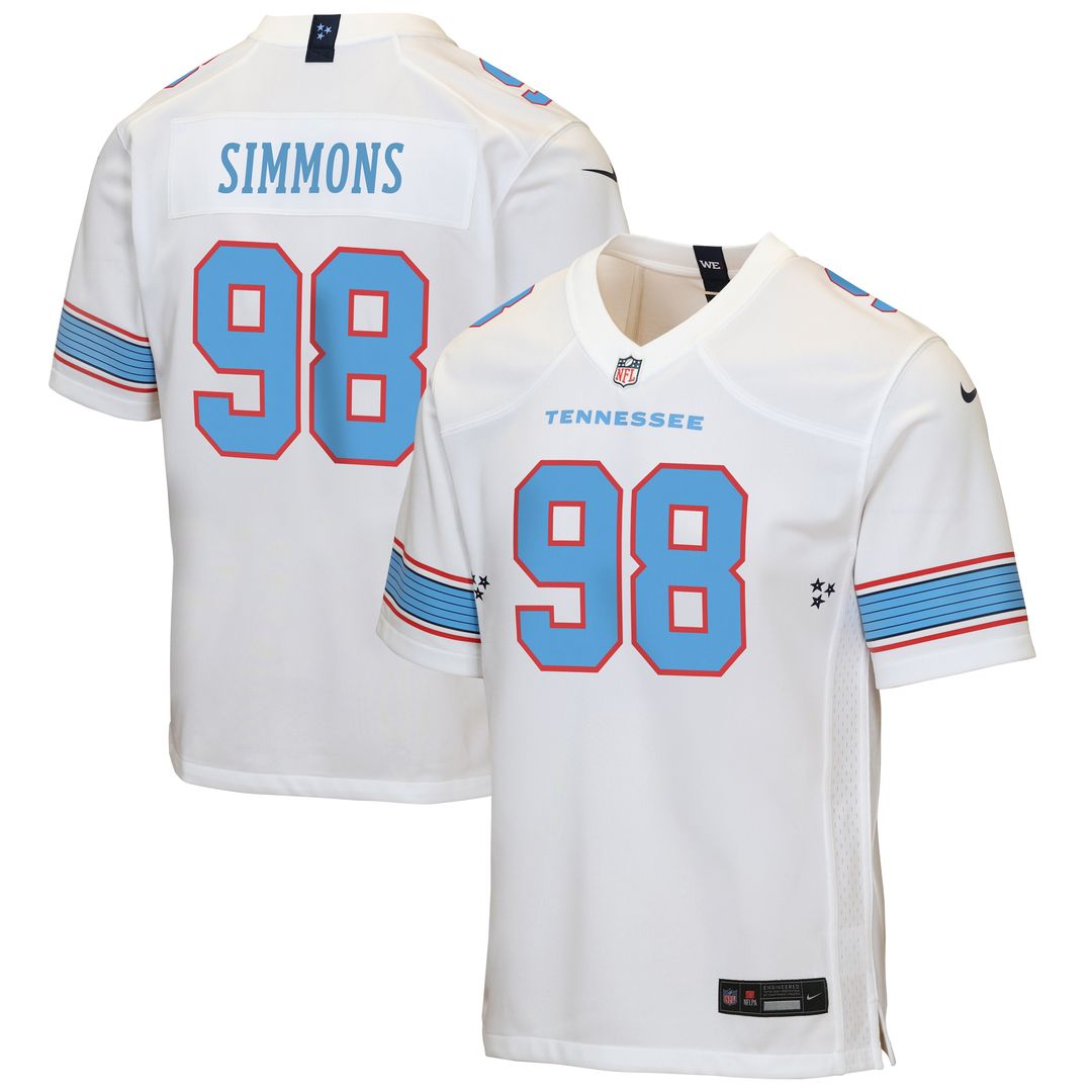 Jeffery Simmons Tennessee Titans Nike Youth Game Jersey - Light Blue