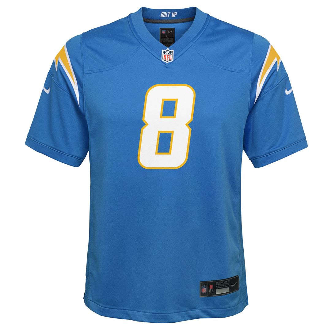 Omarion Hampton Los Angeles Chargers Nike Youth Team Game Jersey - Powder Blue