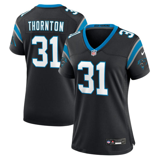 Corey Thornton Carolina Panthers Nike Women's Team Game Jersey -  Black