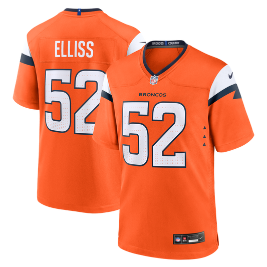 Jonah Elliss Denver Broncos Nike Team Game Jersey -  Orange