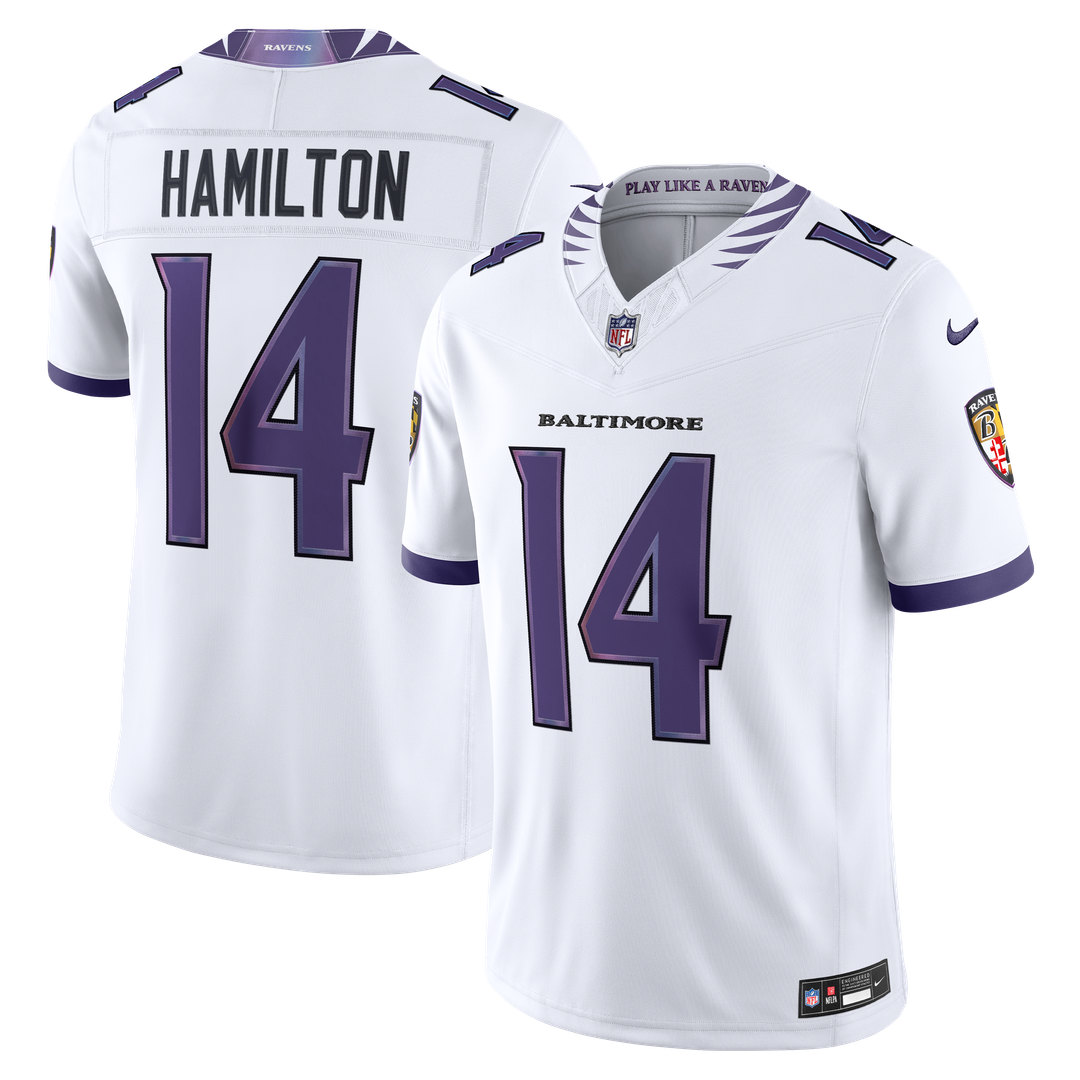 Kyle Hamilton Baltimore Ravens Nike Vapor F.U.S.E. Stitched Limited Jersey - White