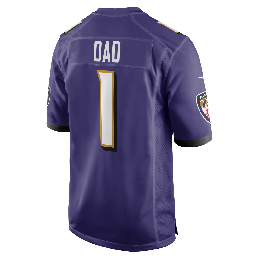 Number 1 Dad Baltimore Ravens Nike Game Jersey - Purple