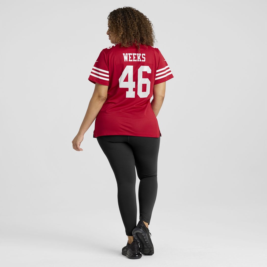 Jon Weeks San Francisco 49ers Nike Women's Team Game Jersey -  Scarlet