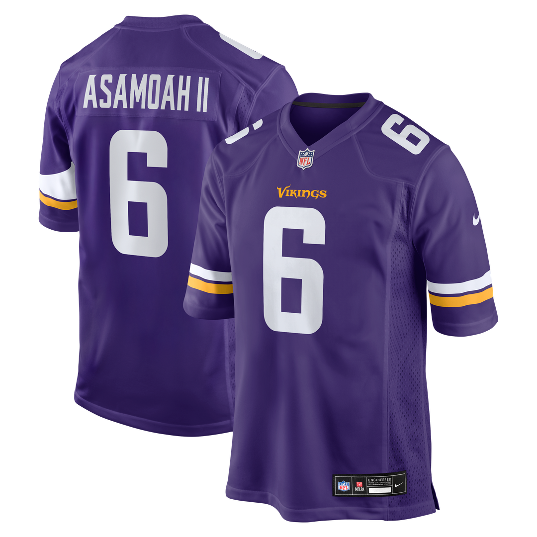 Brian Asamoah II Minnesota Vikings Nike  Game Jersey -  Purple