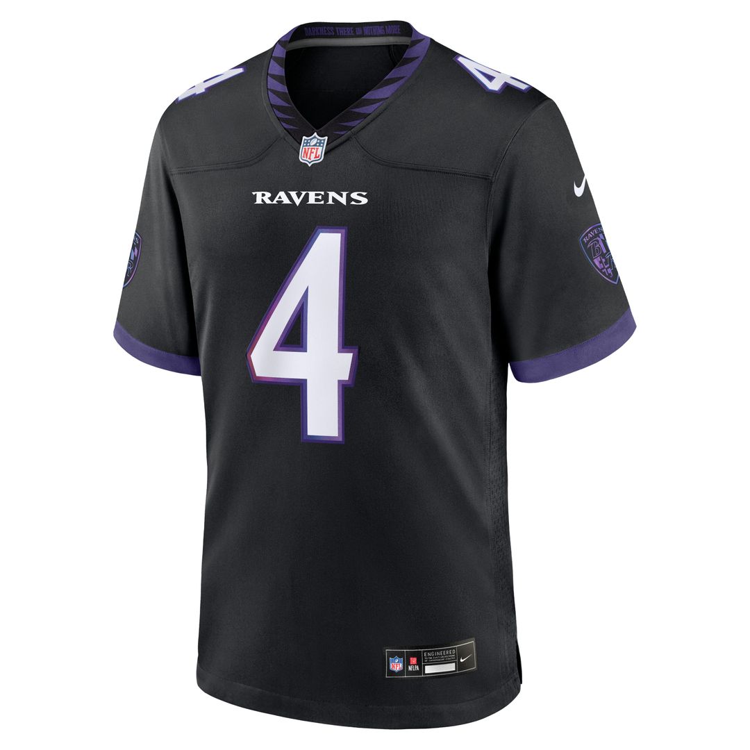 Zay Flowers Baltimore Ravens Nike Alternate Game Jersey - Purple