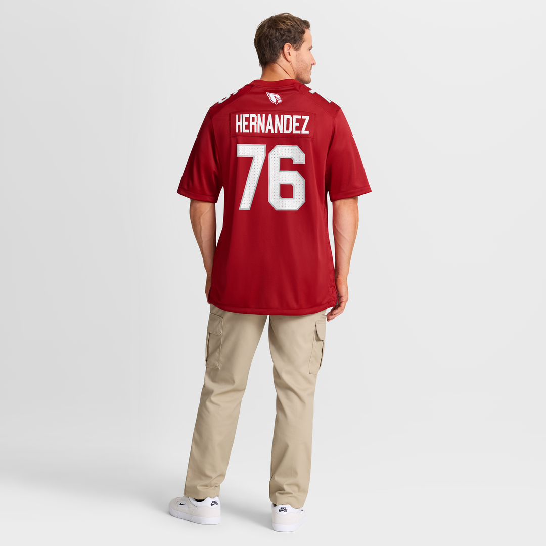 Will Hernandez Arizona Cardinals Nike Team Game Jersey -  Cardinal