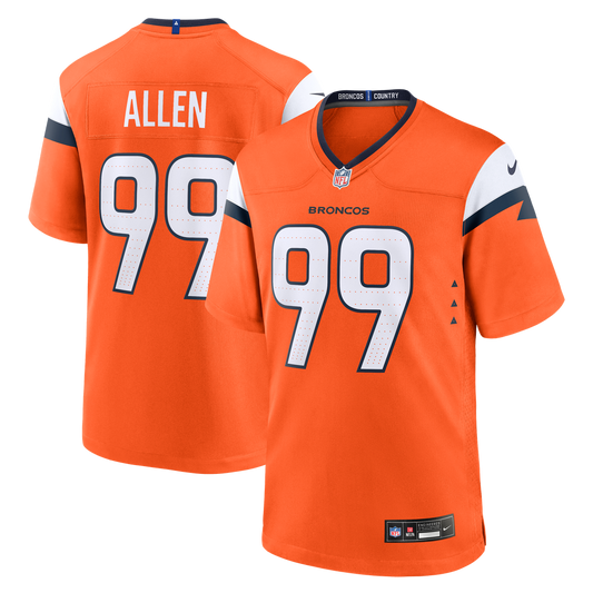 Zach Allen Denver Broncos Nike Team Game Jersey -  Orange