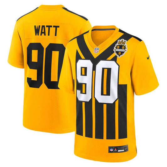 T.J. Watt Pittsburgh Steelers Nike Alternate 1933 Throwback Game Jersey - Gold